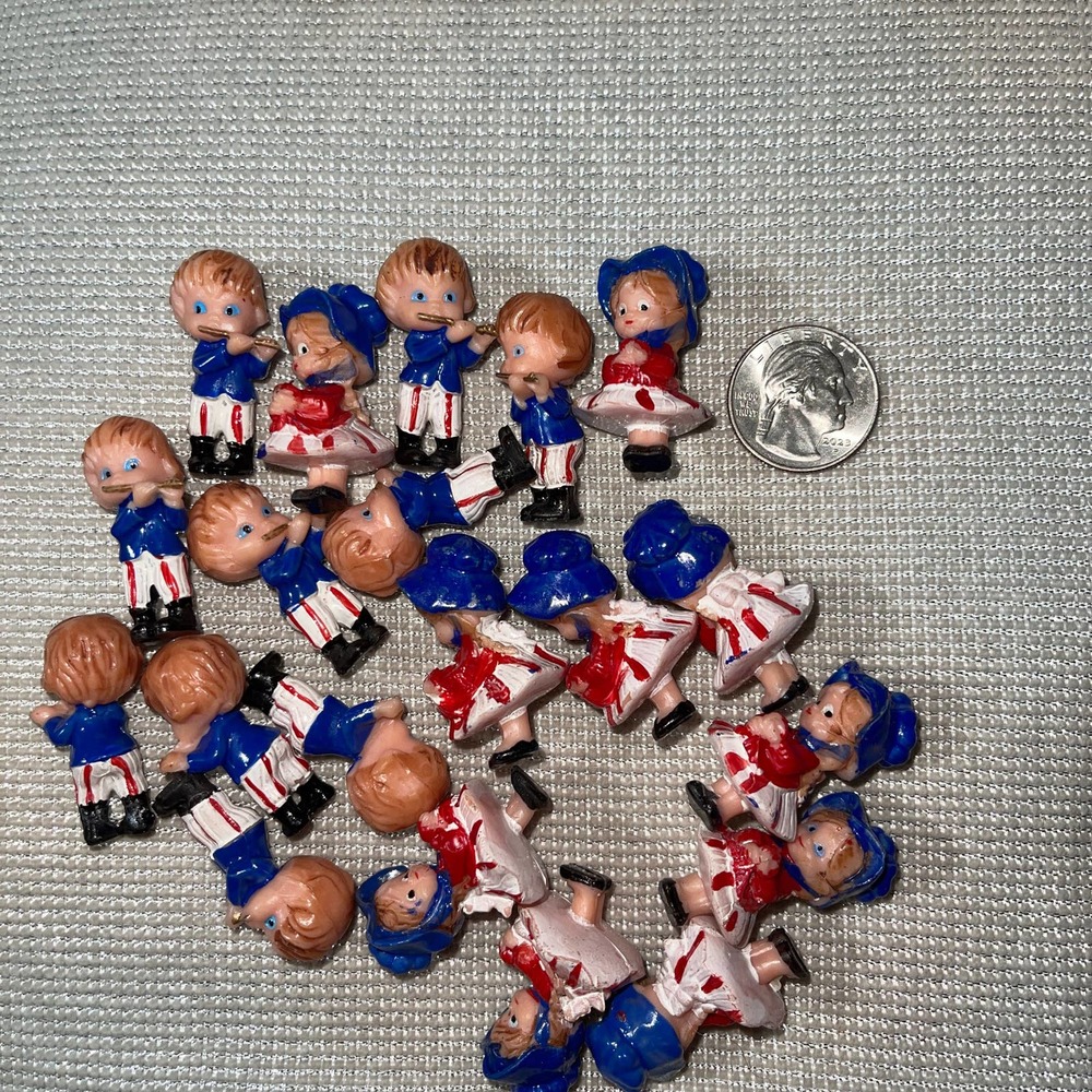 Spirit of 76' Vintage Miniature Patriotic Children Figures Hand Painted HK